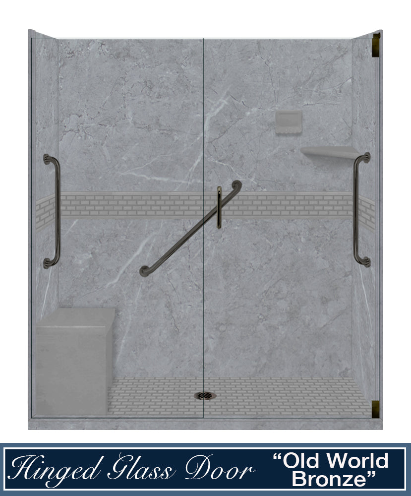Freedom Grio Marble Classic Alcove Shower Enclosure Kit