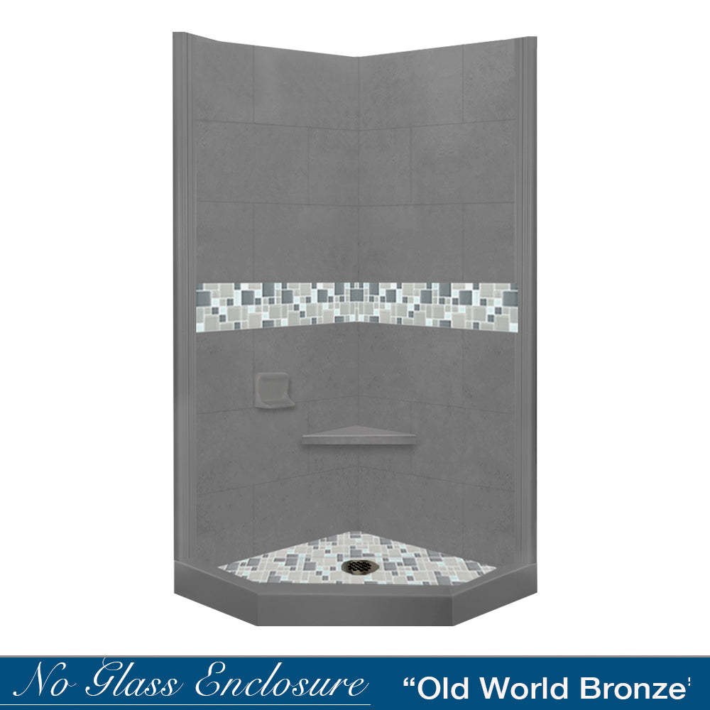 Newport Mosaic Wet Cement Neo Shower Enclosure Kit
