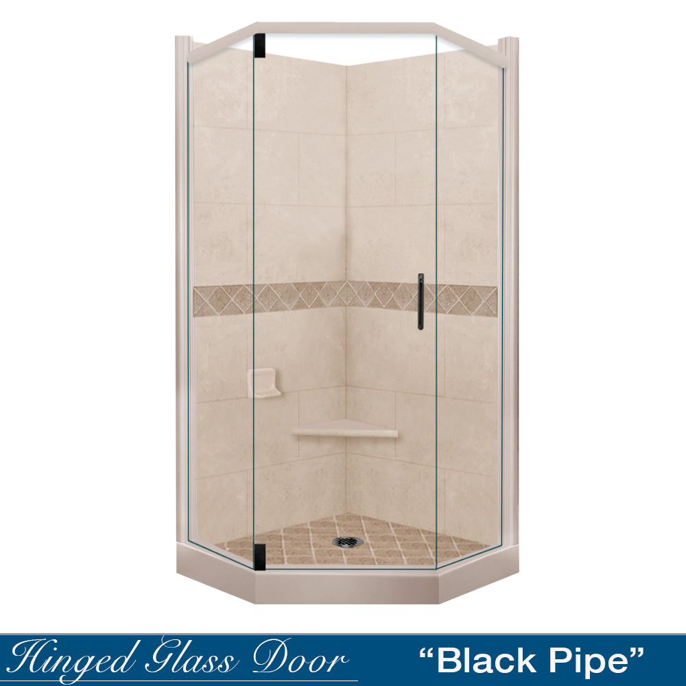 Neo-Angle Brown Sugar Sistine Stone & Diamond Stone Accent ("DIY Shower Remodel Kit")