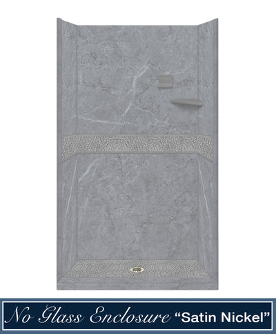 Grio Marble Pebble Alcove Shower Kit