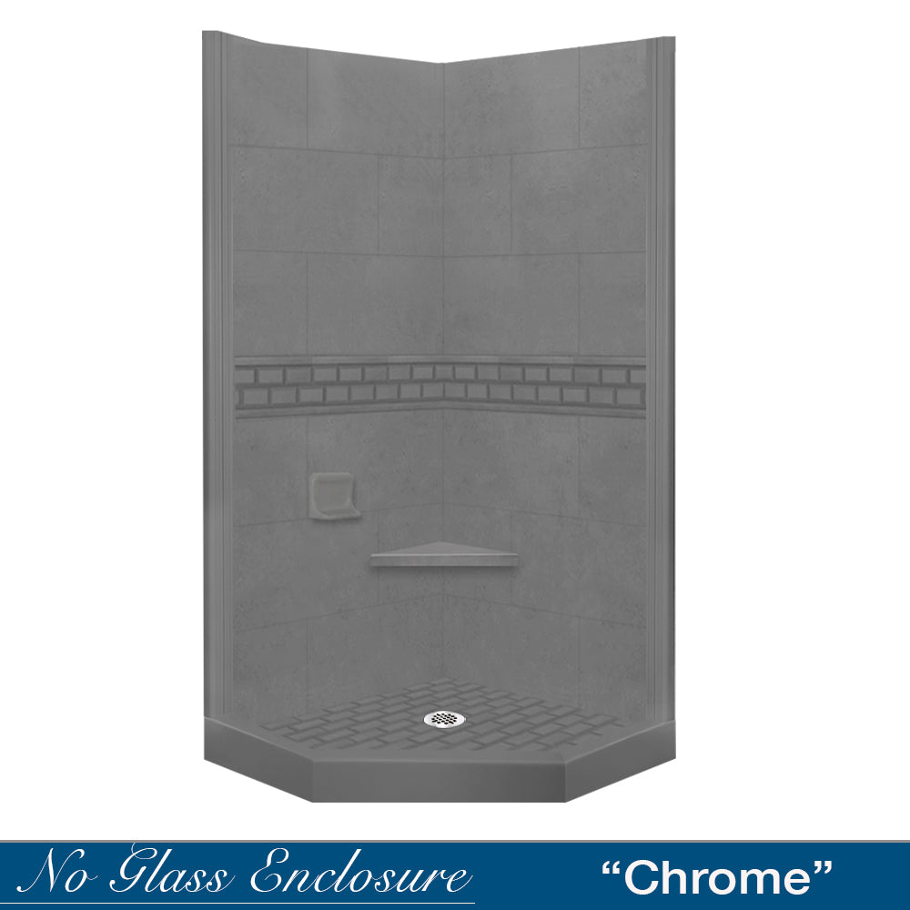 Neo-Angle Wet Cement Sistine Stone & Subway Stone Accent ("DIY Shower Remodel Kit")