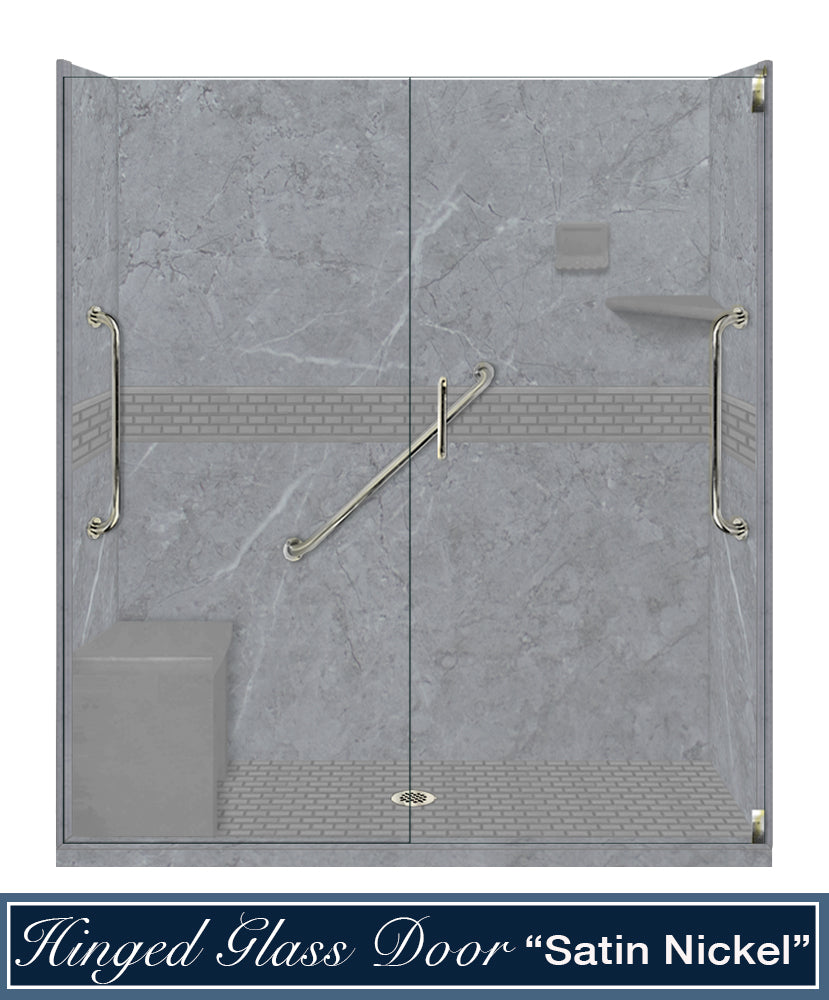 Freedom Grio Marble Classic Alcove Shower Enclosure Kit