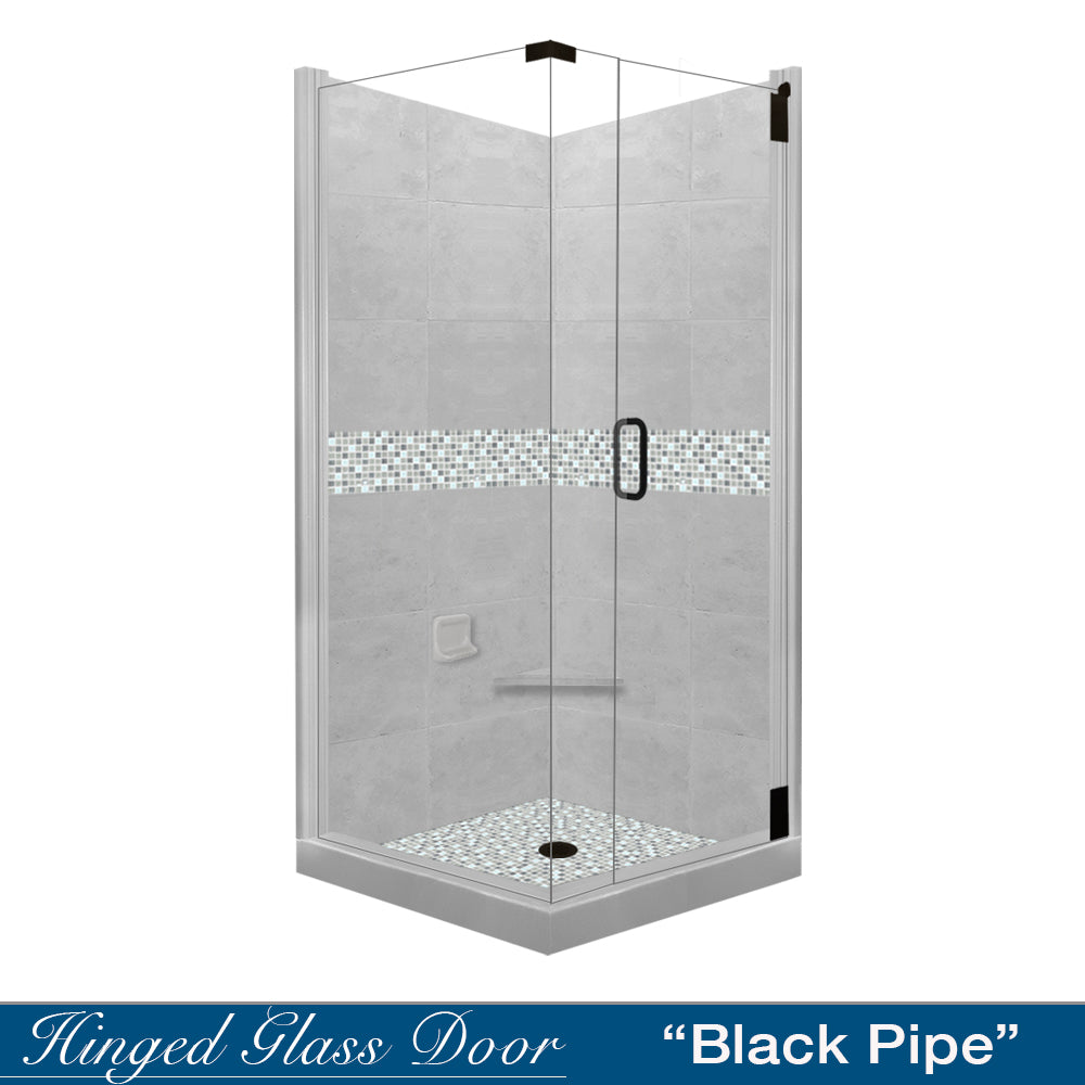【真作】クリストファーイーガン shower room ジークレー Corner Portland Cement Sistine Stone & Del Mar Mosaic Accent