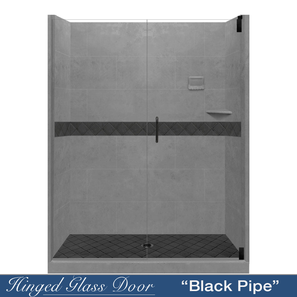Diamond Wet Cement 60" Alcove Shower Kit  testing shower - American Bath Factory