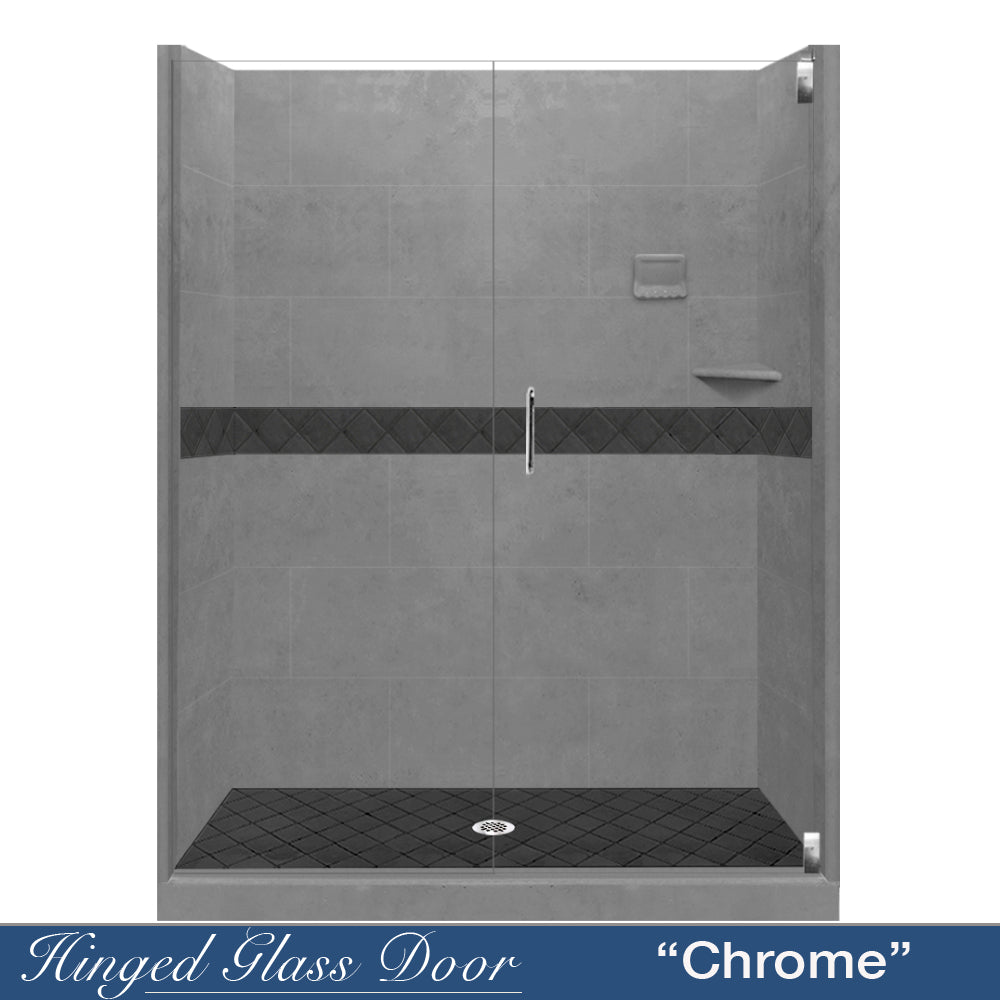 Diamond Wet Cement 60" Alcove Shower Kit  testing shower - American Bath Factory
