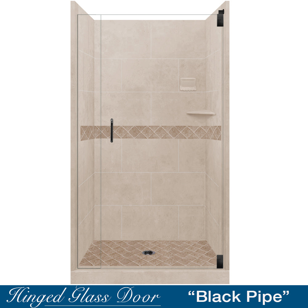 Alcove Brown Sugar Sistine Stone & Diamond Stone Accent ("DIY Shower Remodel Kit")