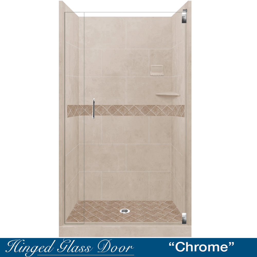 Alcove Brown Sugar Sistine Stone & Diamond Stone Accent ("DIY Shower Remodel Kit")