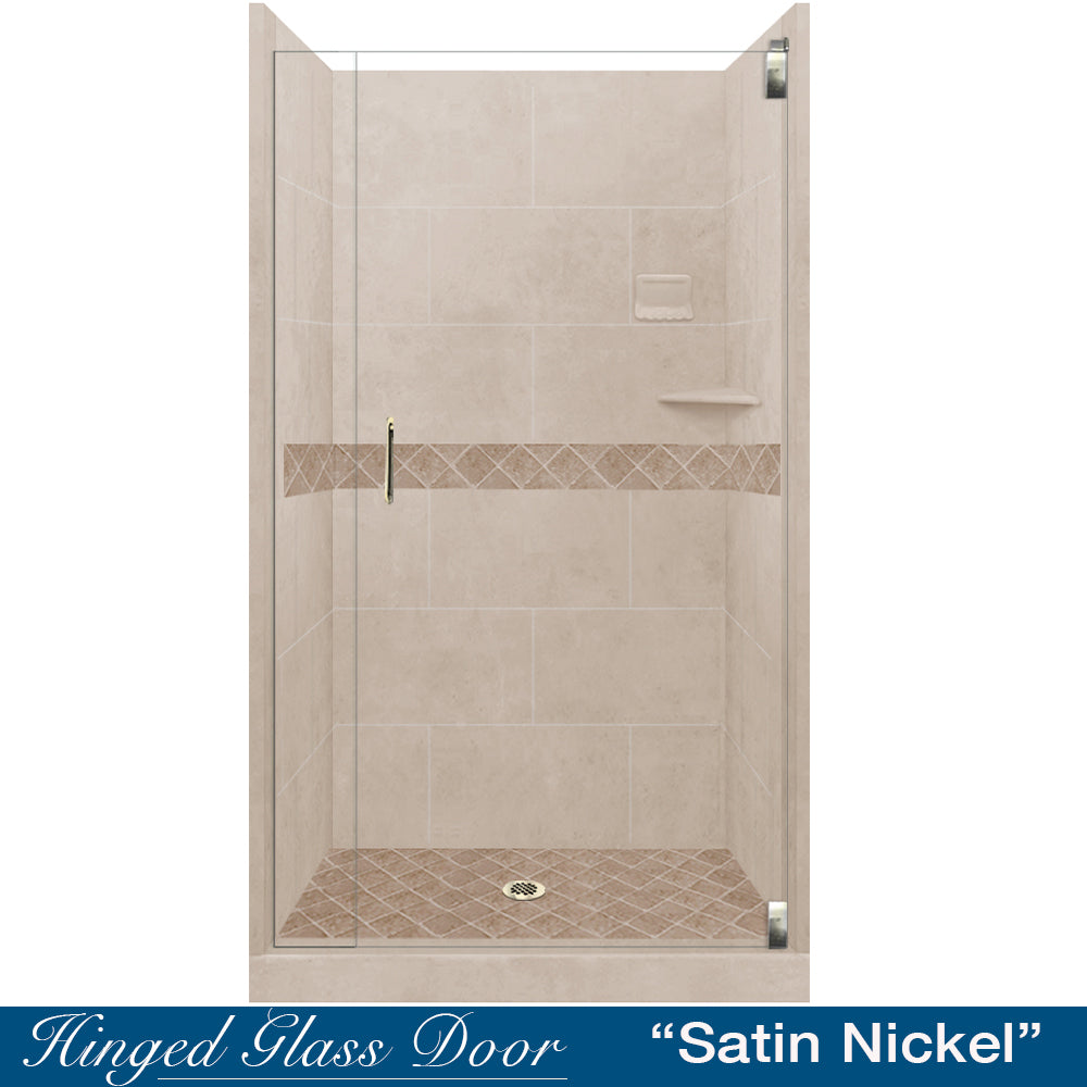 Alcove Brown Sugar Sistine Stone & Diamond Stone Accent ("DIY Shower Remodel Kit")