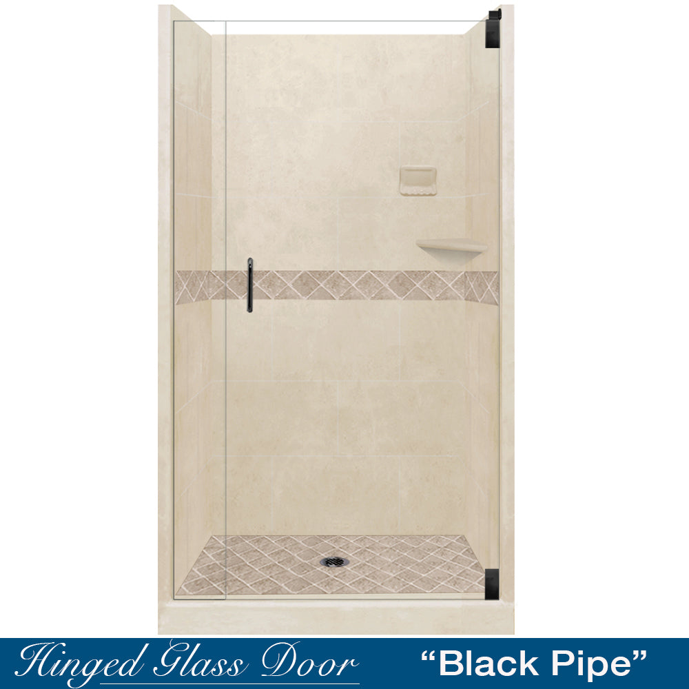 Alcove Desert Sand Sistine Stone & Diamond Stone Accent ("DIY Shower Remodel Kit")
