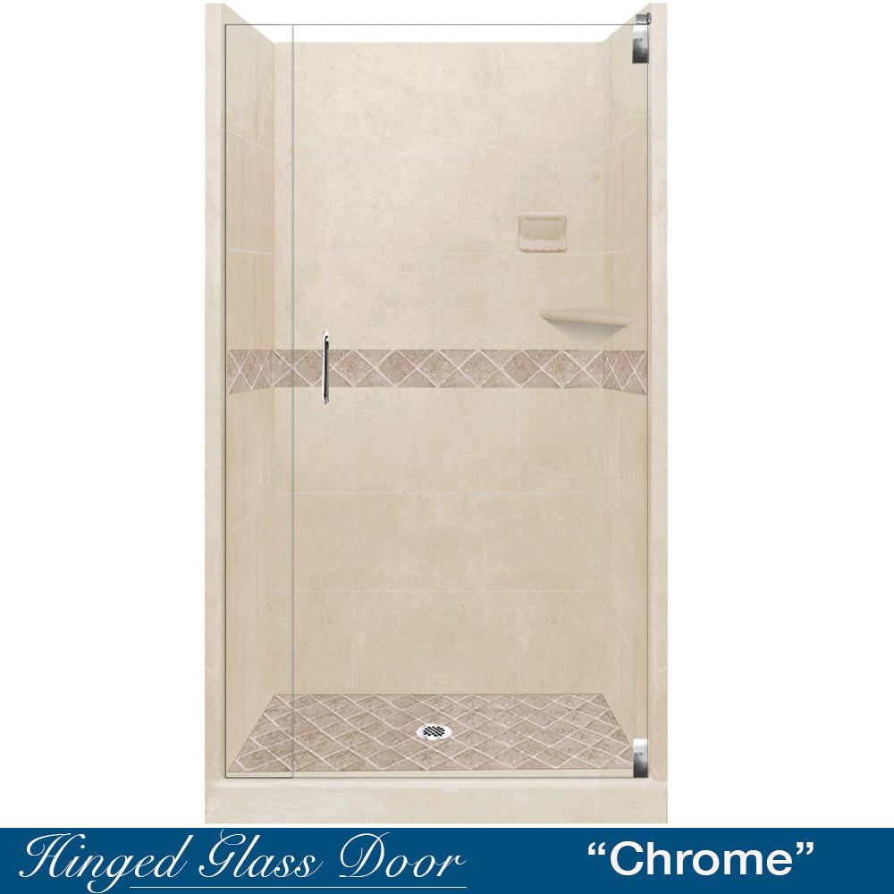 Alcove Desert Sand Sistine Stone & Diamond Stone Accent ("DIY Shower Remodel Kit")