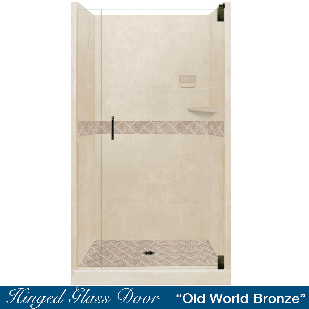 Alcove Desert Sand Sistine Stone & Diamond Stone Accent ("DIY Shower Remodel Kit")