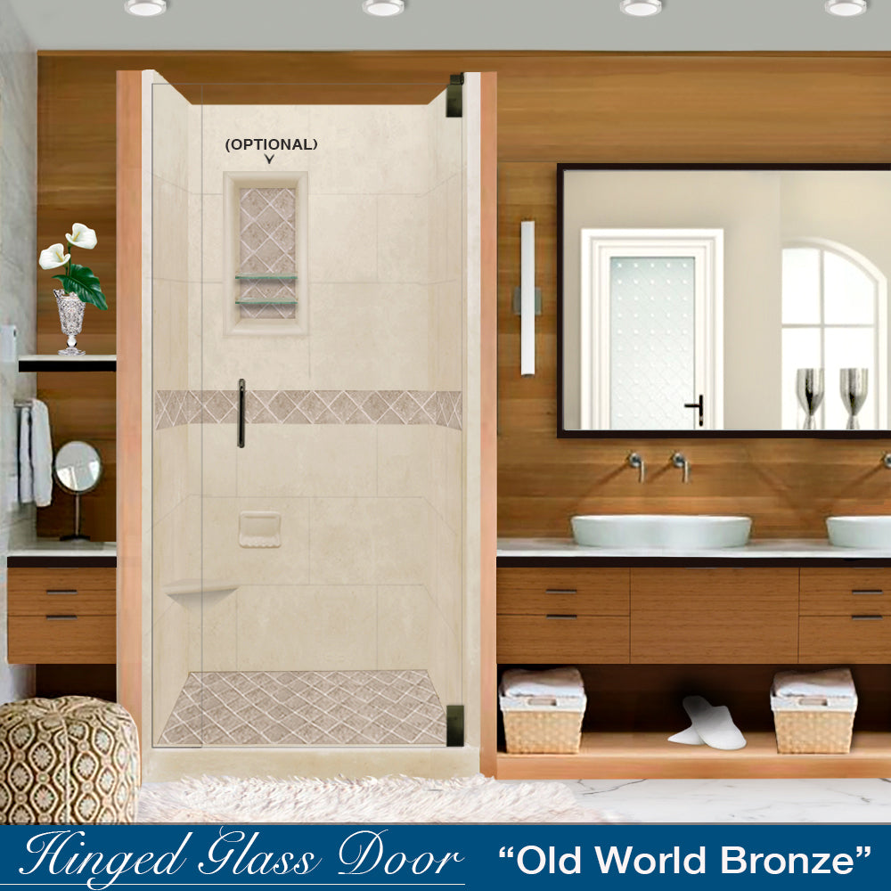 Alcove Desert Sand Sistine Stone & Diamond Stone Accent ("DIY Shower Remodel Kit")