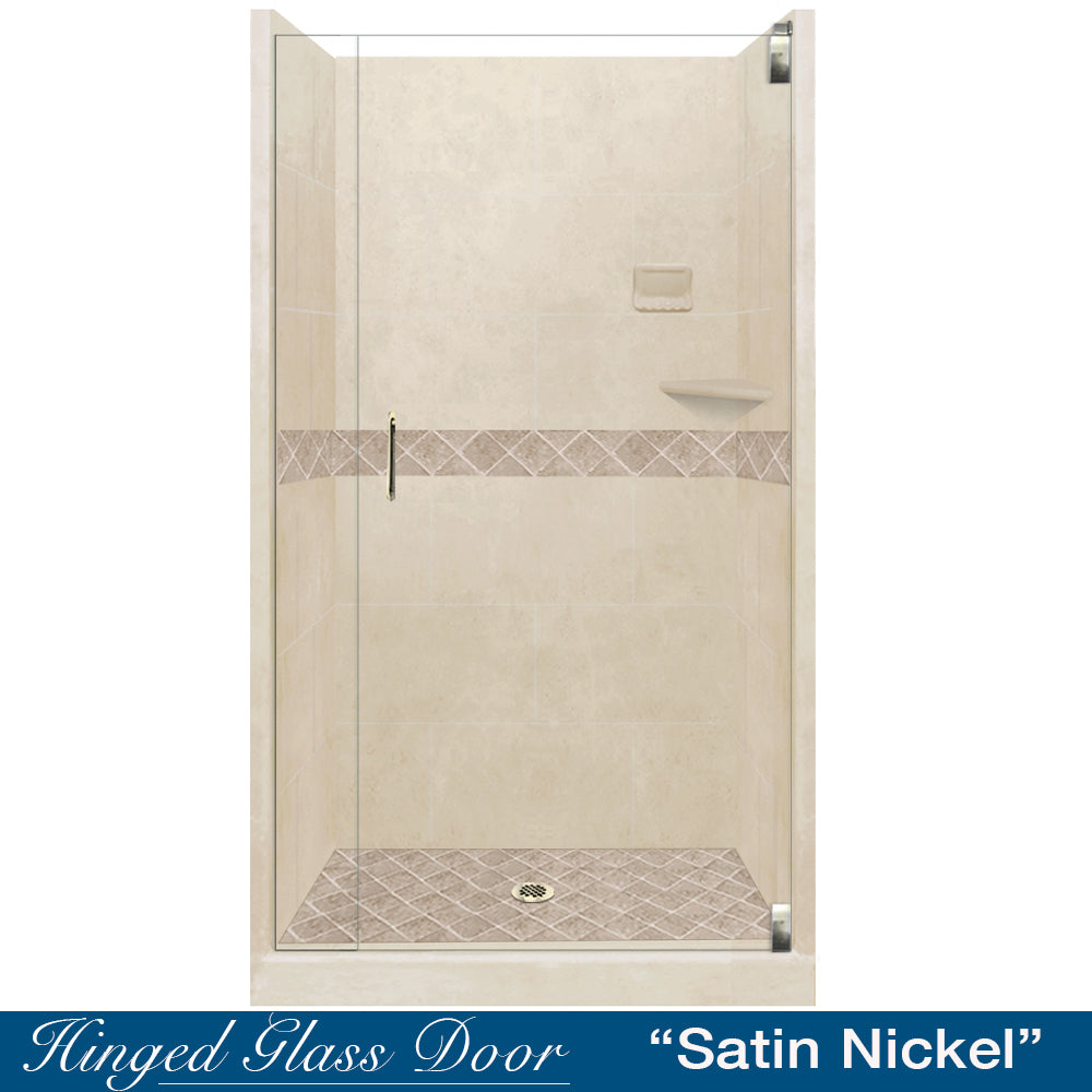 Alcove Desert Sand Sistine Stone & Diamond Stone Accent ("DIY Shower Remodel Kit")