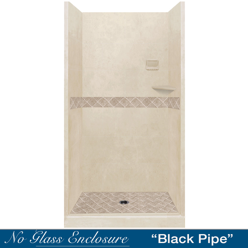 Alcove Desert Sand Sistine Stone & Diamond Stone Accent ("DIY Shower Remodel Kit")