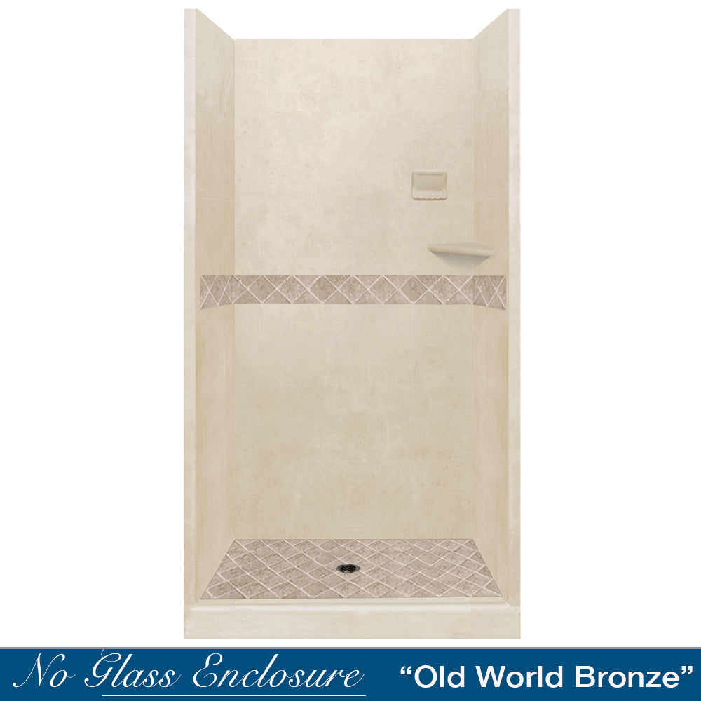 Alcove Desert Sand Sistine Stone & Diamond Stone Accent ("DIY Shower Remodel Kit")