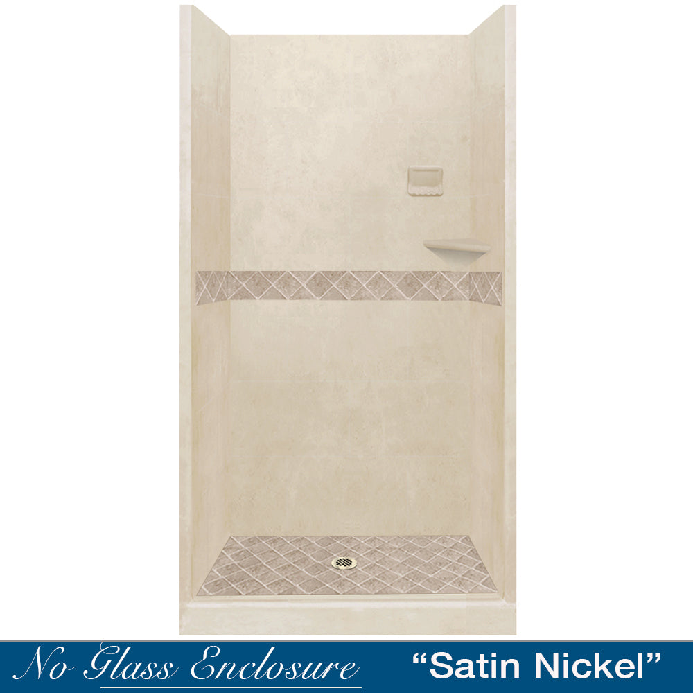 Alcove Desert Sand Sistine Stone & Diamond Stone Accent ("DIY Shower Remodel Kit")