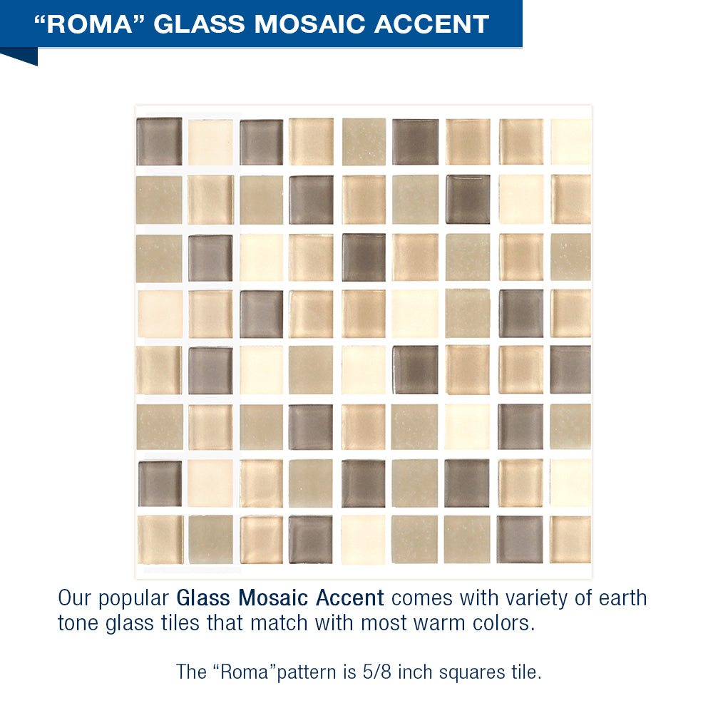 Freedom Standard Roma Mosaic Desert Sand 60" Alcove Shower Kit  testing shower - American Bath Factory