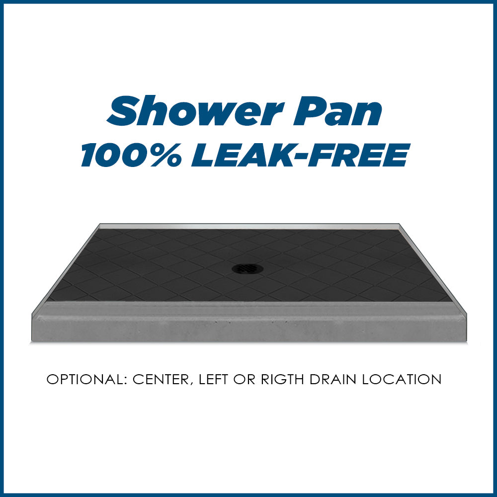 Diamond Wet Cement 60" Alcove Shower Kit  testing shower - American Bath Factory
