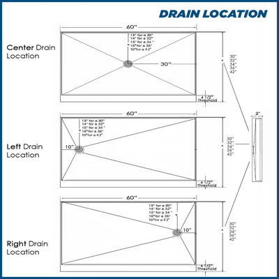 Del Mar Mosaic Natural Buff 60" Alcove Shower Kit  testing shower - American Bath Factory