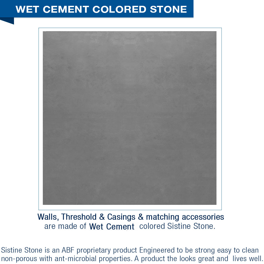 Diamond Wet Cement Small Alcove Shower Enclosure Kit
