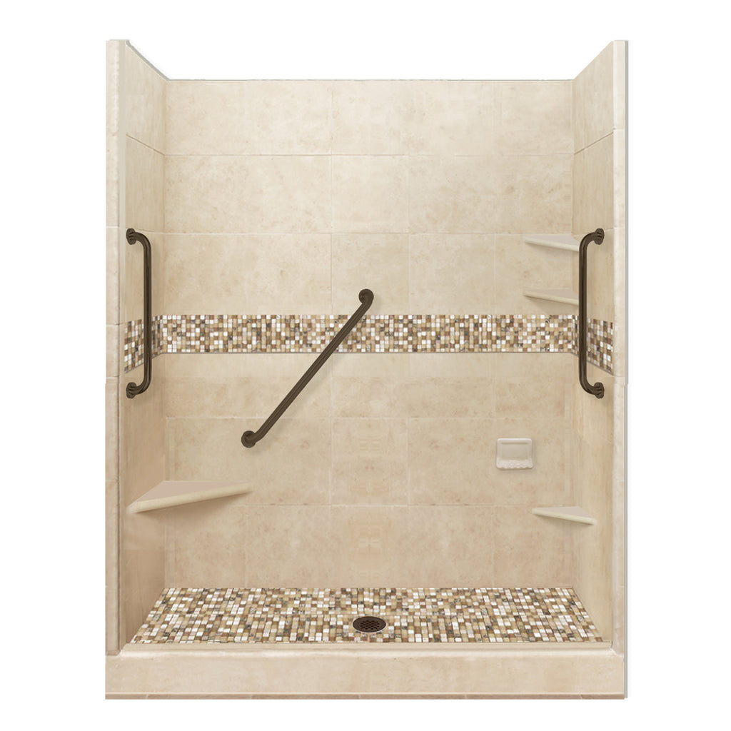 8" Corner Shower Shelf  Shower Detail - American Bath Factory
