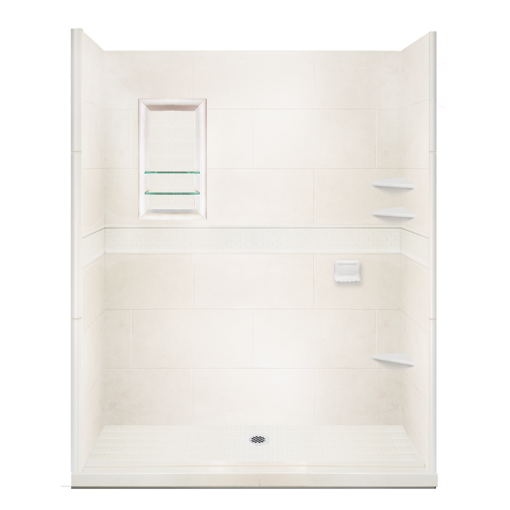 8" Corner Shower Shelf  Shower Detail - American Bath Factory