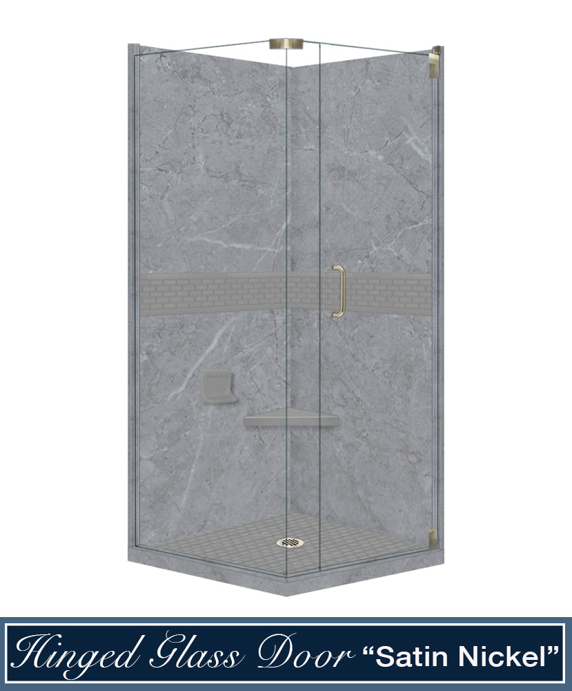 Grio Marble Classic Corner Shower Enclosure Kit