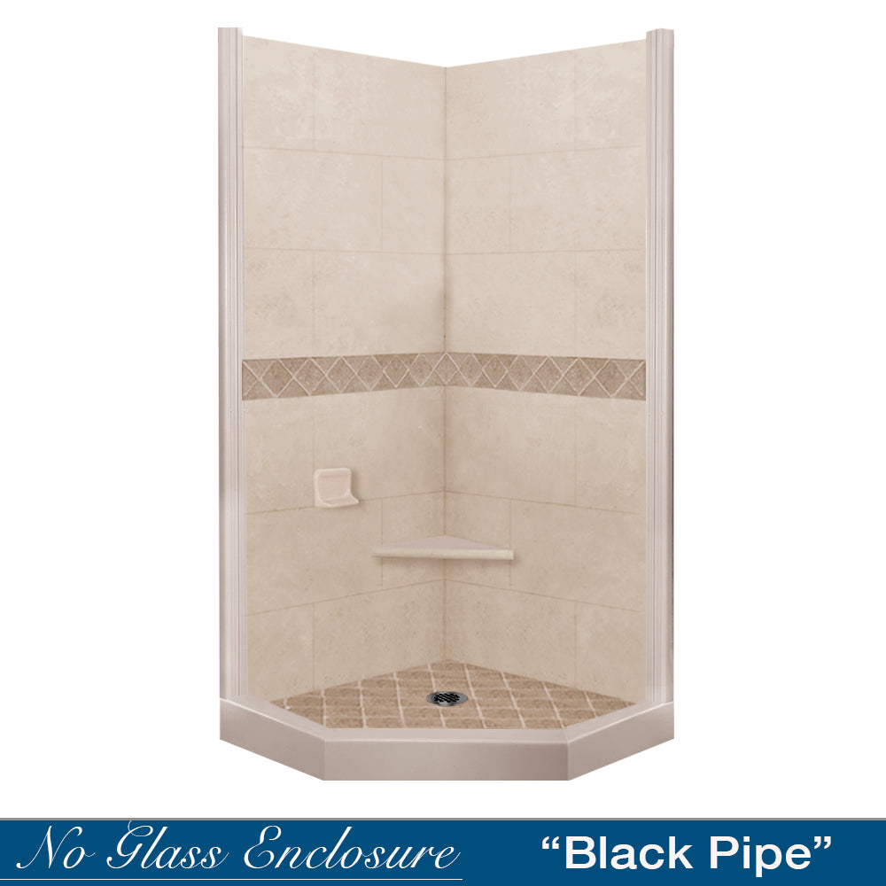 Neo-Angle Brown Sugar Sistine Stone & Diamond Stone Accent ("DIY Shower Remodel Kit")
