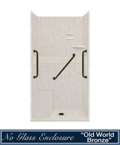 Freedom Rafe Marble Classic Alcove Shower Enclosure Kit
