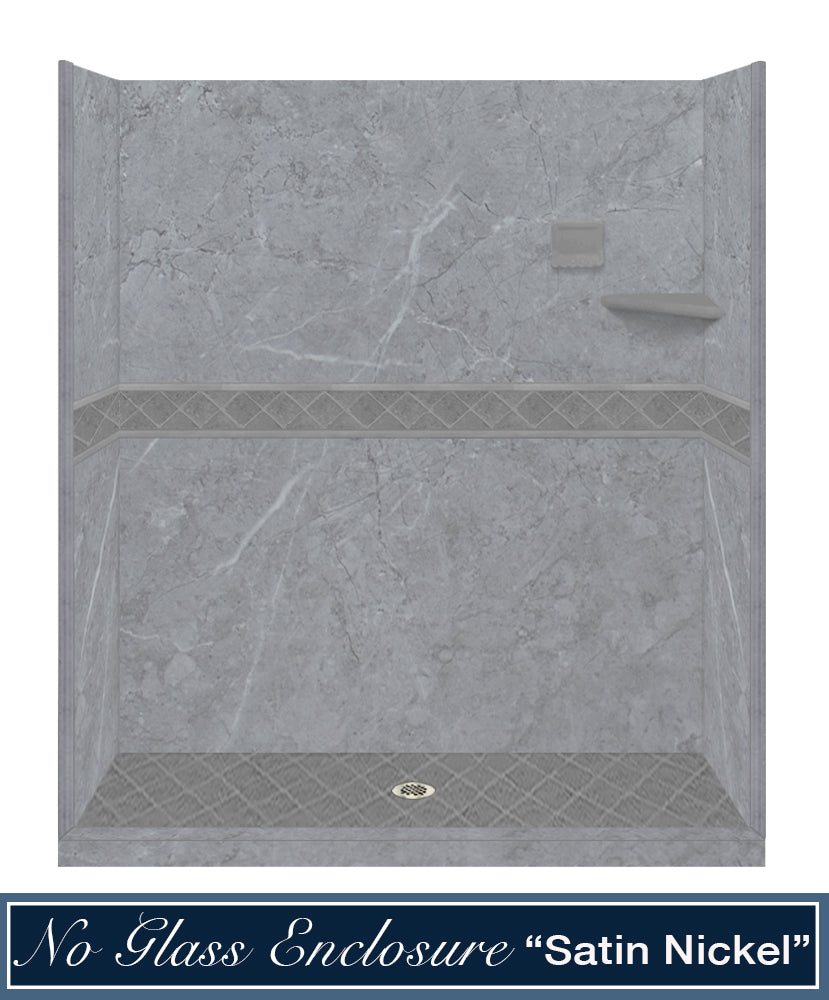 Grio Marble Diamond Alcove Shower Kit