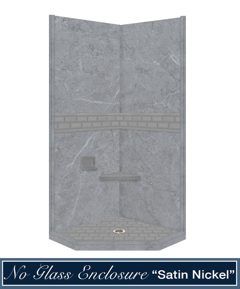 Grio Marble Subway Neo Shower Enclosure Kit