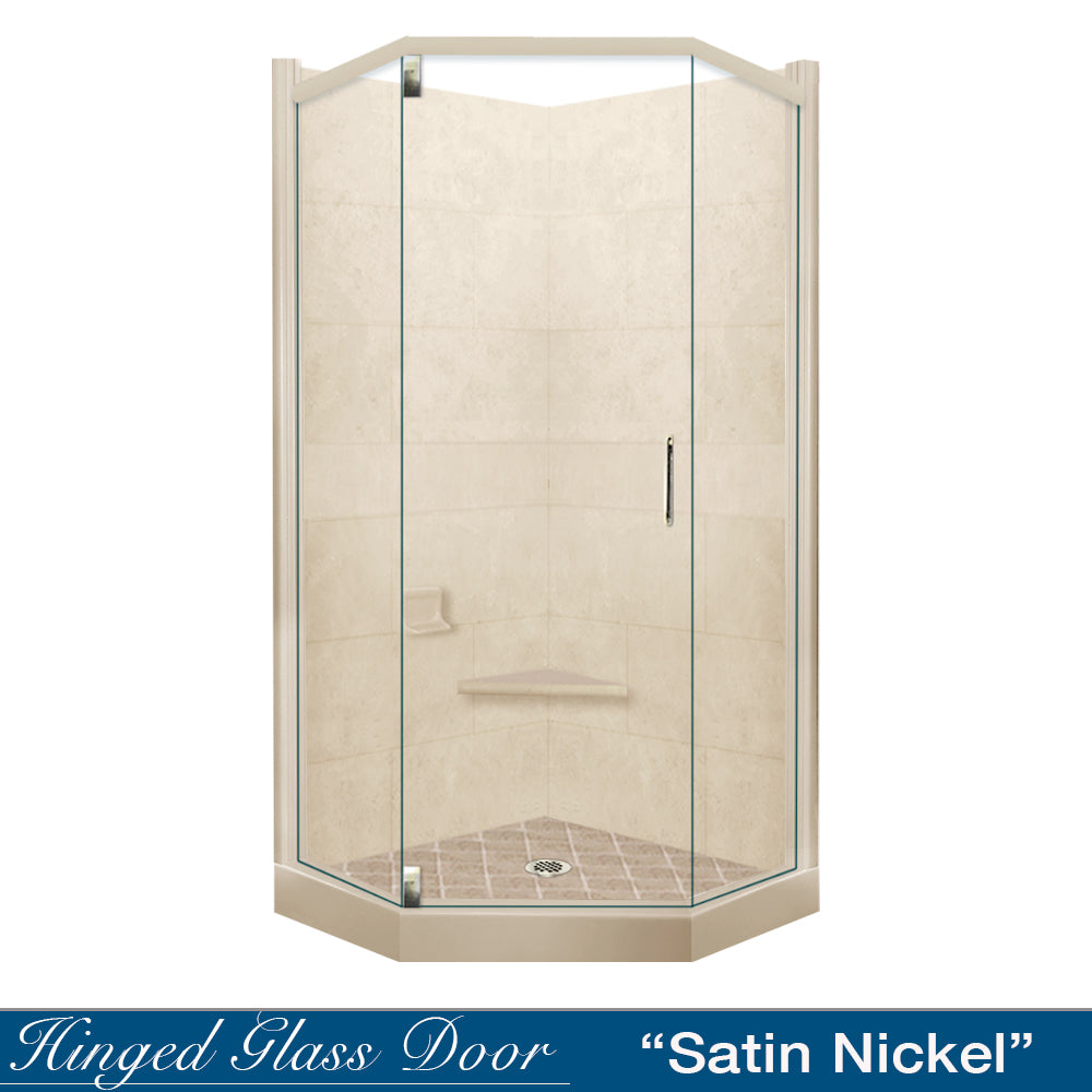 Neo-Angle Desert Sand Sistine Stone & Diamond Stone Accent Shower Remodel Kit