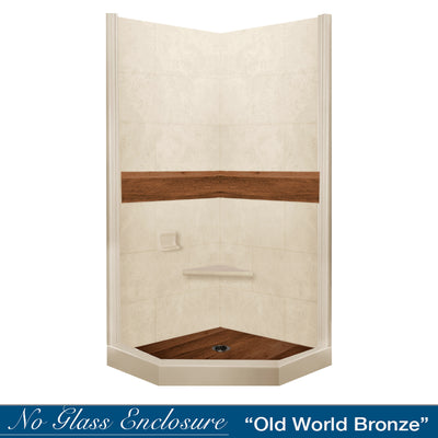 Burnt Oak Desert Sand Neo Shower Enclosure Kit