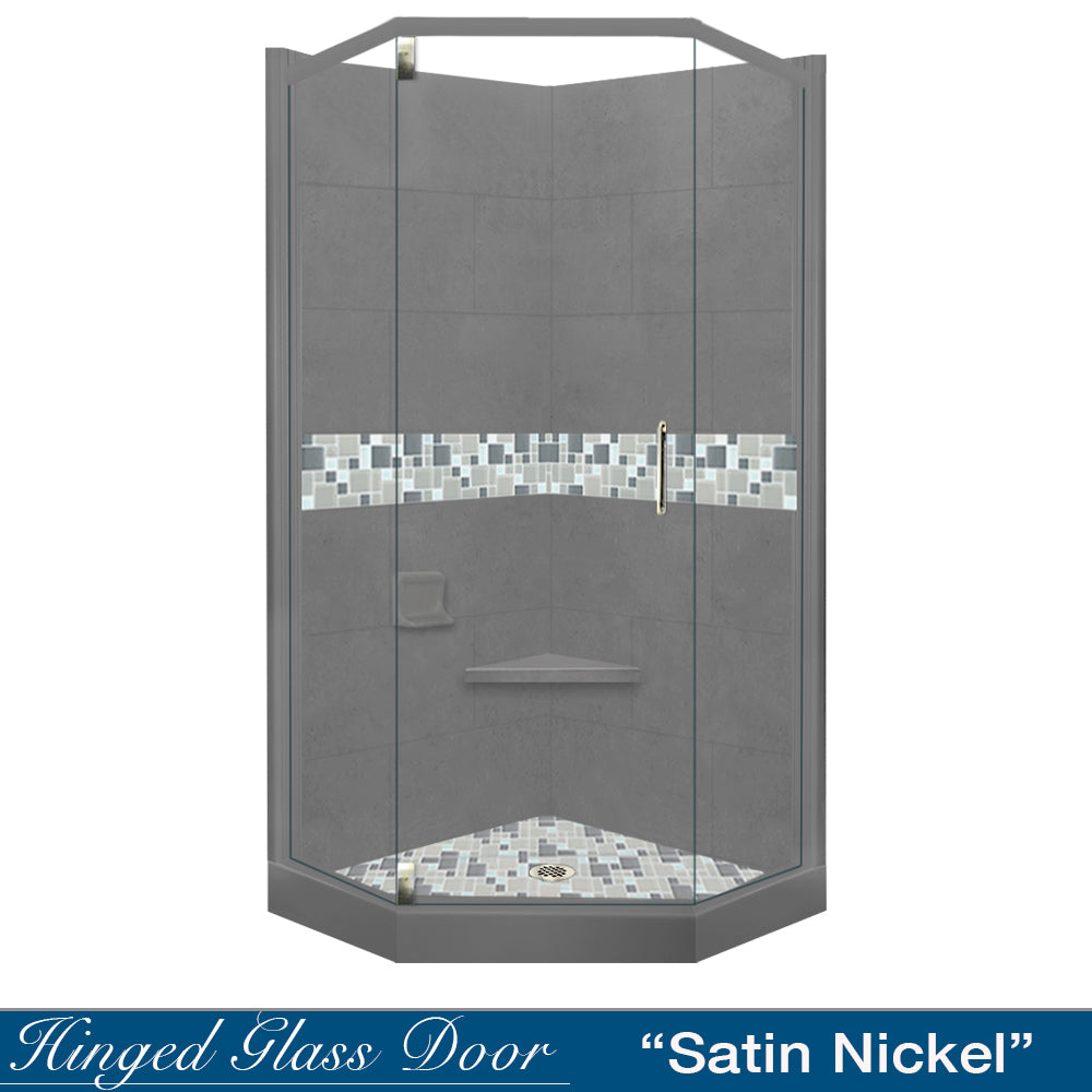Neo-Angle Wet Cement Sistine Stone & Newport Mosaic Accent ("DIY Shower Remodel Kit")