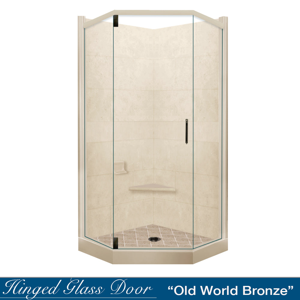 Neo-Angle Desert Sand Sistine Stone & Diamond Stone Accent Shower Remodel Kit