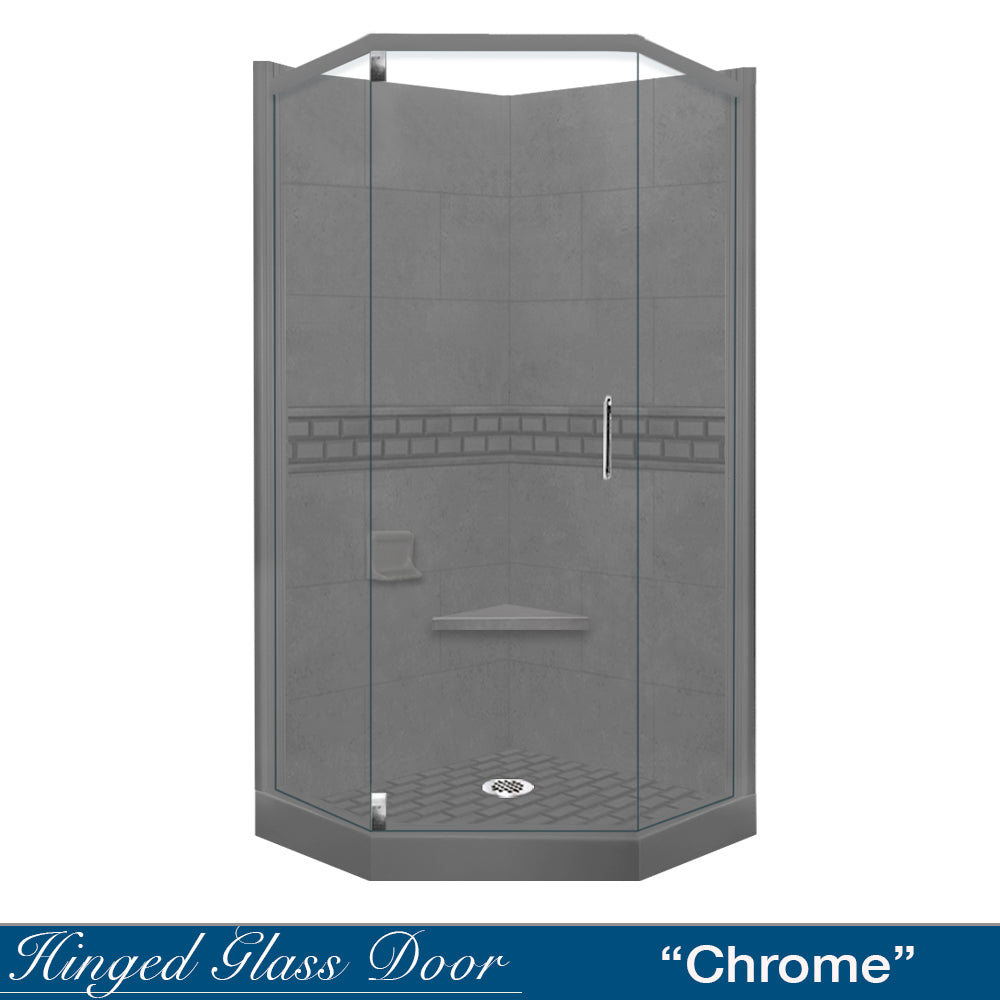 Neo-Angle Wet Cement Sistine Stone & Subway Stone Accent ("DIY Shower Remodel Kit")
