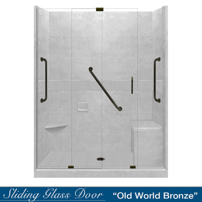 Freedom Classic Portland Cement 60" Alcove Shower Kit