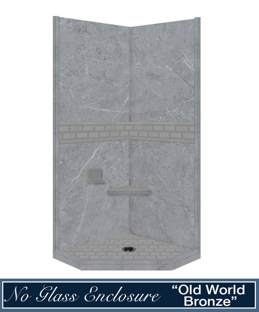 Grio Marble Subway Neo Shower Enclosure Kit