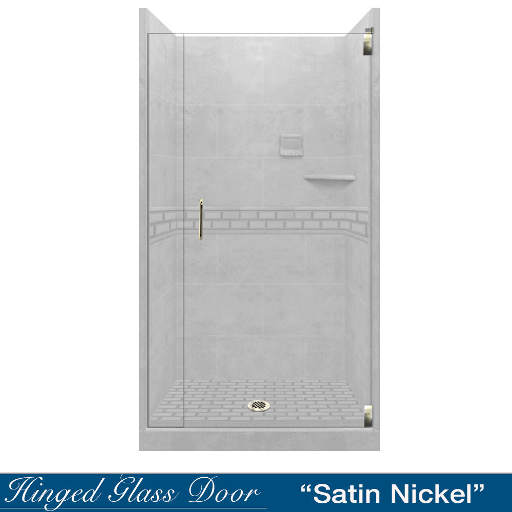 Alcove Portland Cement Sistine Stone & Subway Stone Accent ("DIY Shower Remodel Kit")