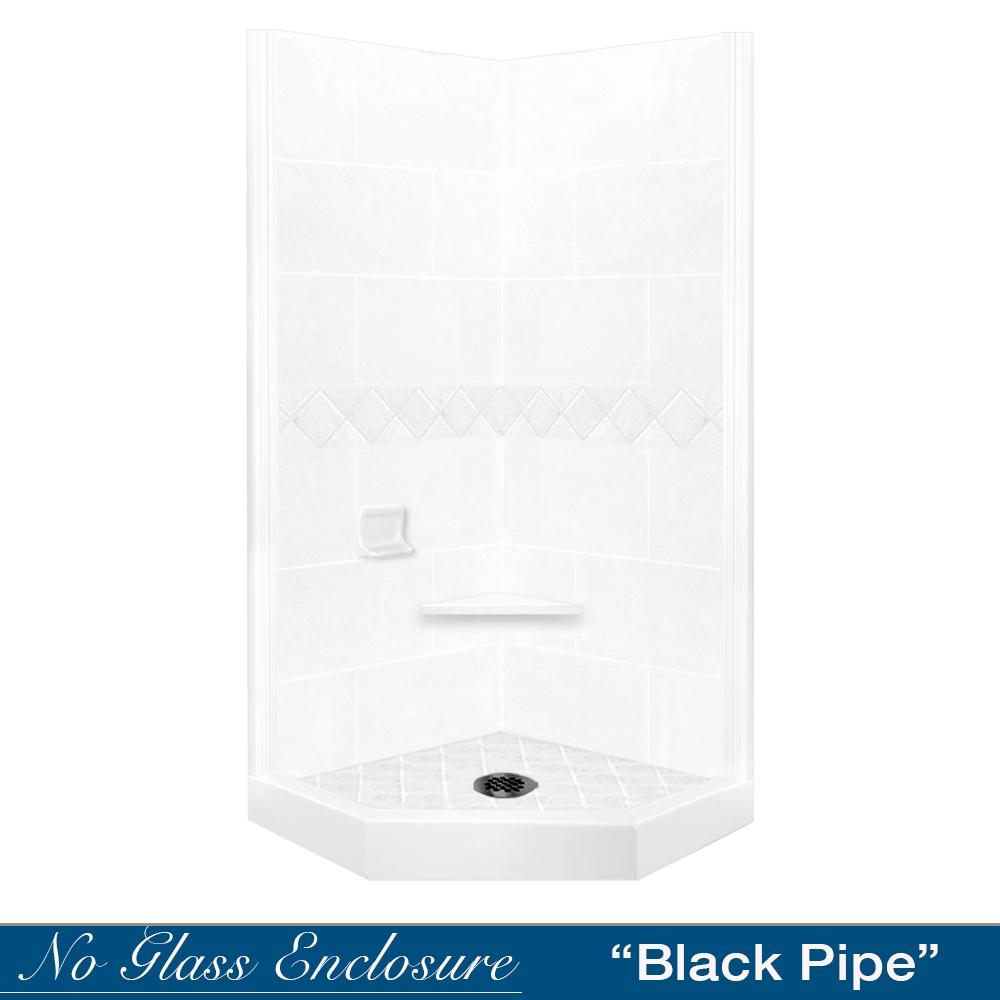 Neo-Angle Natural Buff Sistine Stone & Diamond Stone Accent ("DIY Shower Remodel Kit")