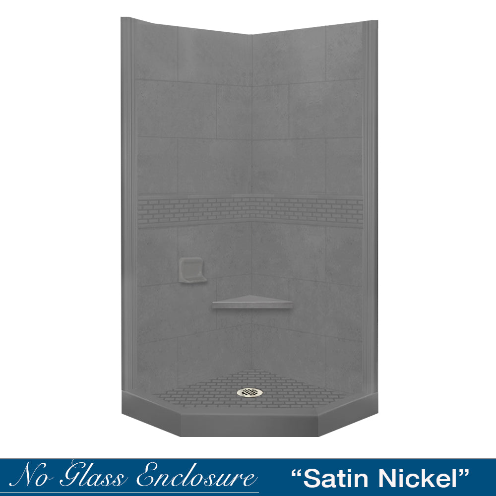 Neo-Angle Wet Cement Sistine Stone & Classic Stone Accent ("DIY Shower Remodel Kit")