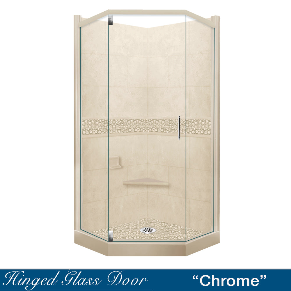 Neo-Angle Desert Sand Sistine Stone & Pebble Stone Accent ("DIY Shower Remodel Kit")