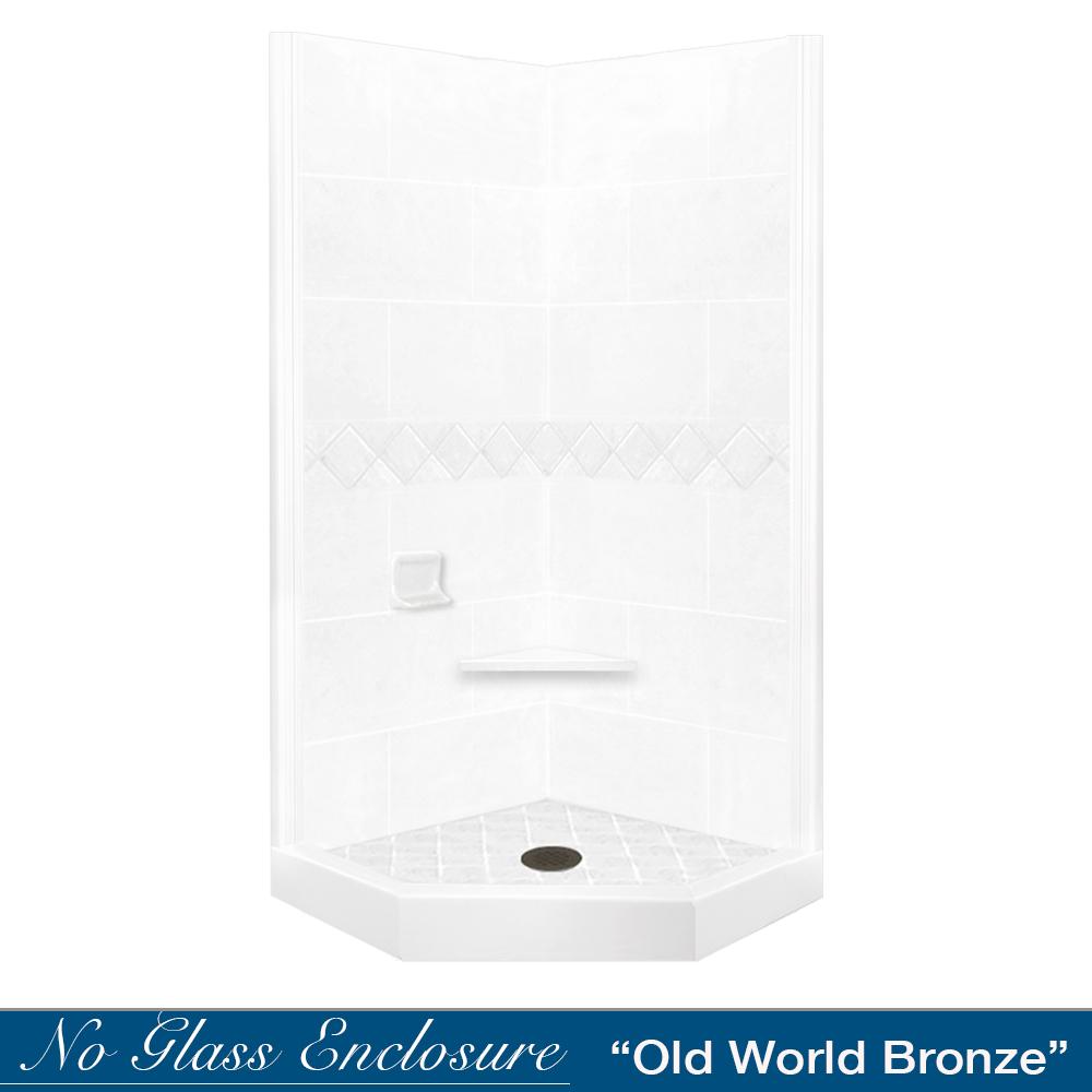 Neo-Angle Natural Buff Sistine Stone & Diamond Stone Accent ("DIY Shower Remodel Kit")