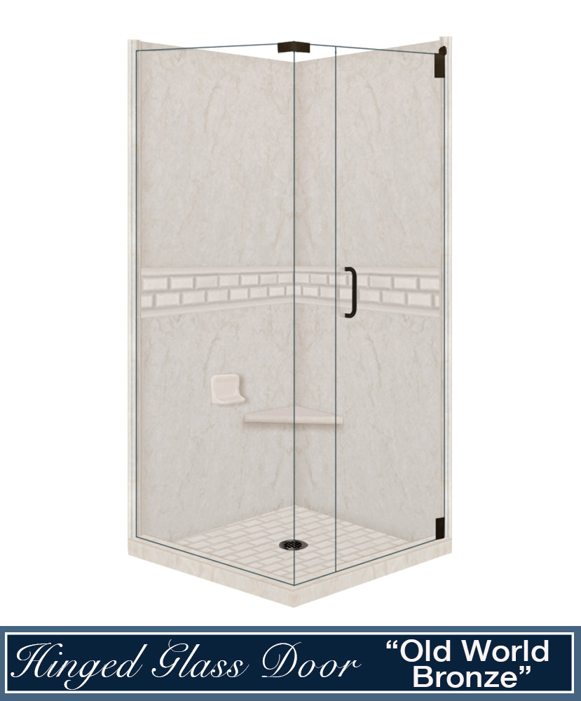 Rafe Marble Subway Corner Shower Kit