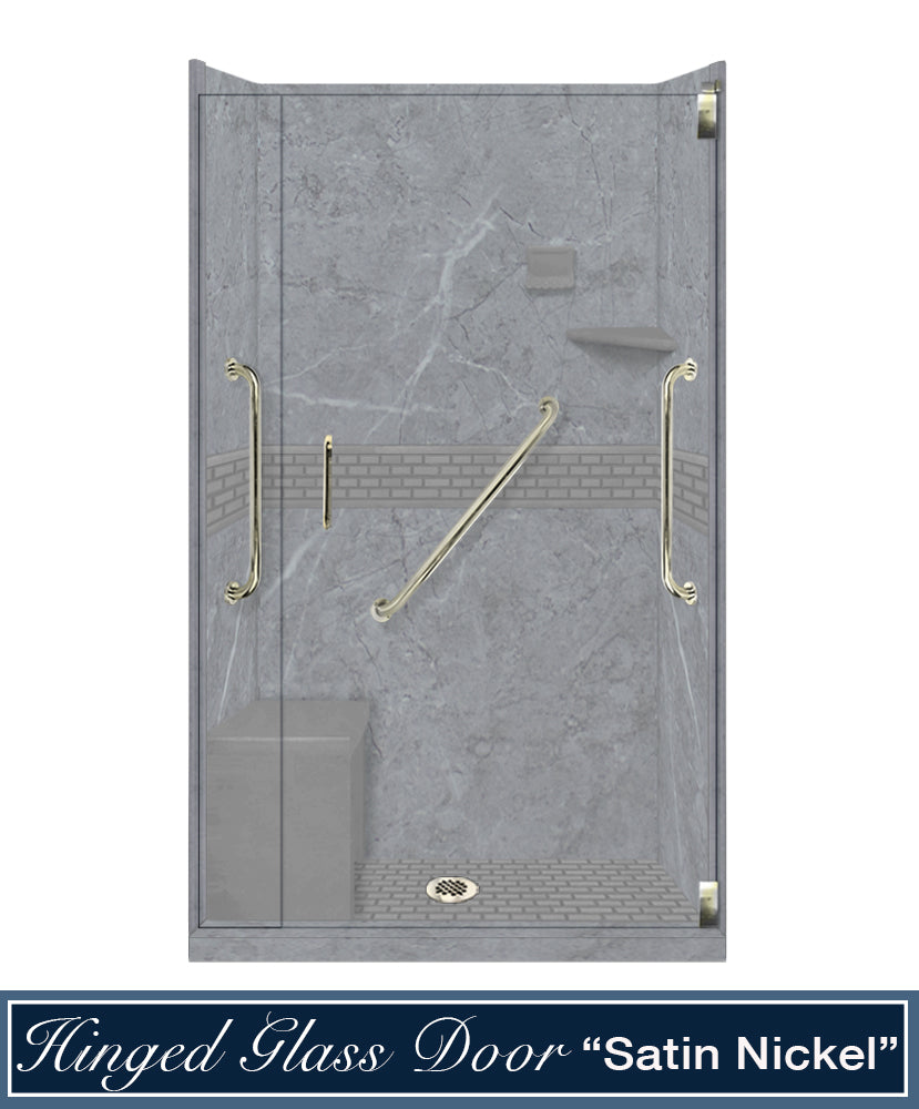Freedom Grio Marble Classic Alcove Shower Enclosure Kit
