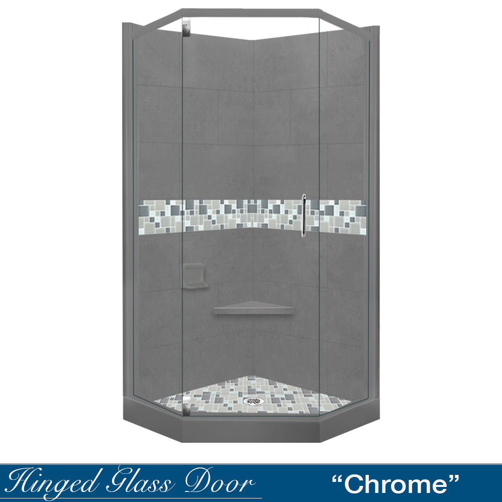 Neo-Angle Wet Cement Sistine Stone & Newport Mosaic Accent ("DIY Shower Remodel Kit")