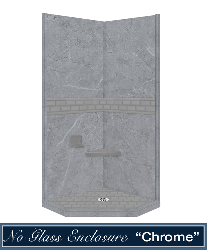 Grio Marble Subway Neo Shower Enclosure Kit