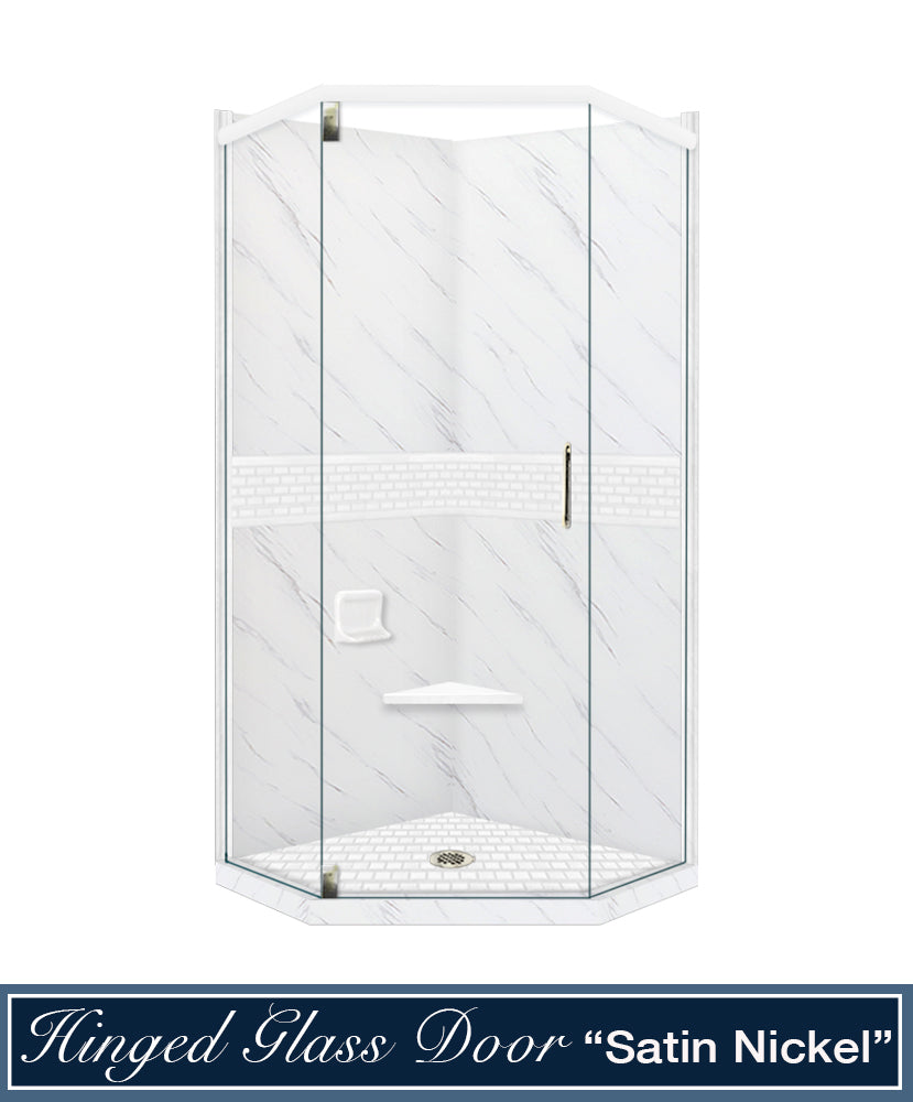 Carrara Marble Classic Neo Shower Enclosure Kit