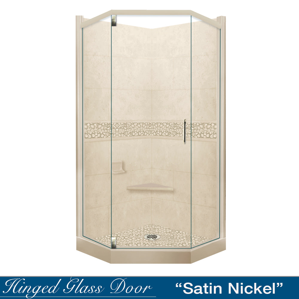 Neo-Angle Desert Sand Sistine Stone & Pebble Stone Accent ("DIY Shower Remodel Kit")