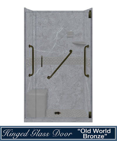 Freedom Grio Marble Classic Alcove Shower Enclosure Kit